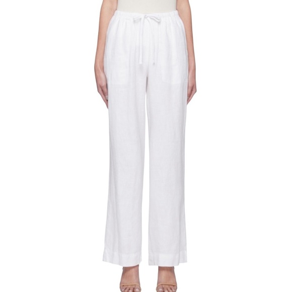 Vince Hemp Drawstring Tie Front White Pants Size S - Picture 3 of 14